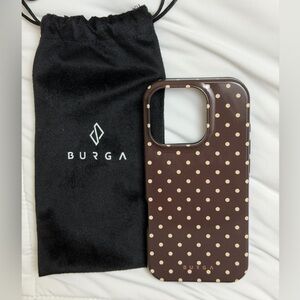 Burga Sorry Busy Brown Polka Dot iPhone 16 Pro Phone Case